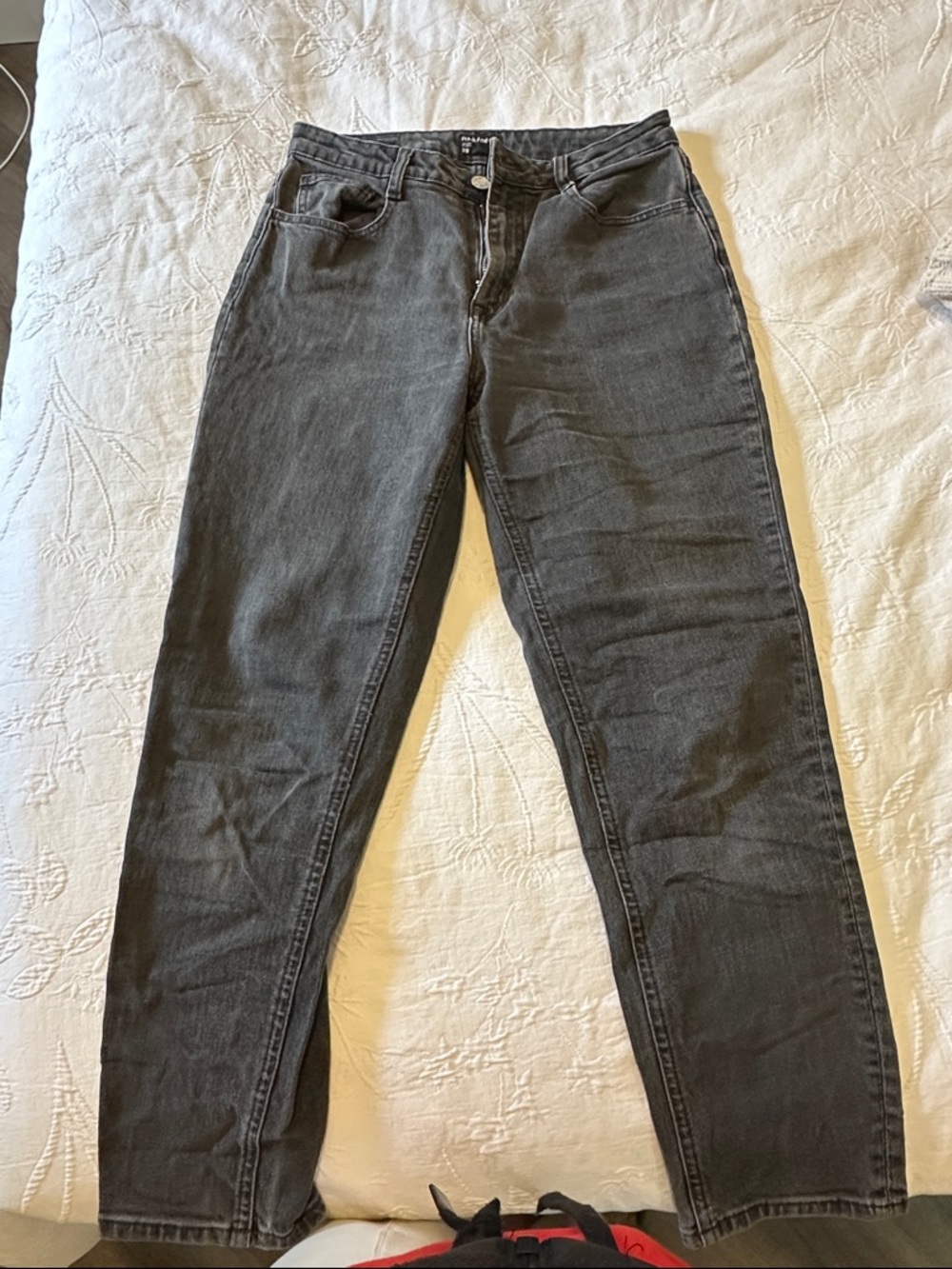 Frank & Oak Women's Black Straight-Leg Jeans